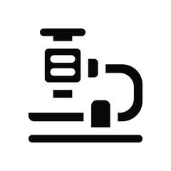microscope glyph icon. Strong and solid vector icon for websites, mobile interfaces, presentations, and visual branding. High quality and easy to edit.