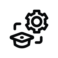 management line icon. Clean and minimalist vector icon for websites, mobile apps, presentations, and logos. Fully scalable and customizable for any project.