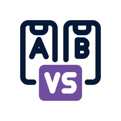 ab testing duotone icon. Sleek and modern vector icon for websites, mobile apps, marketing materials, and corporate design. Fully scalable and ready to use.