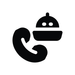 order food glyph icon. Strong and solid vector icon for websites, mobile interfaces, presentations, and visual branding. High quality and easy to edit.