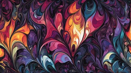 Abstract Colorful Swirls Painting Texture Background