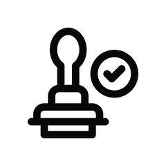 stamp line icon. Clean and minimalist vector icon for websites, mobile apps, presentations, and logos. Fully scalable and customizable for any project.