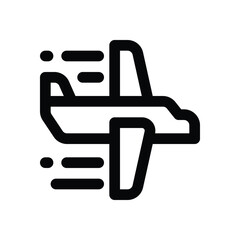 airline line icon. Clean and minimalist vector icon for websites, mobile apps, presentations, and logos. Fully scalable and customizable for any project.