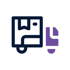 delivery truck duotone icon. Sleek and modern vector icon for websites, mobile apps, marketing materials, and corporate design. Fully scalable and ready to use.