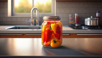 Bunte Paprika s&uuml;&szlig;-sauer eingelegt