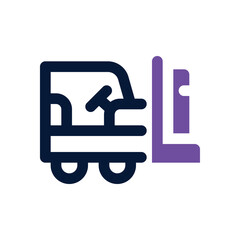forklift duotone icon. Sleek and modern vector icon for websites, mobile apps, marketing materials, and corporate design. Fully scalable and ready to use.