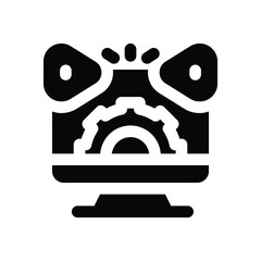 content managing glyph icon. Strong and solid vector icon for websites, mobile interfaces, presentations, and visual branding. High quality and easy to edit.