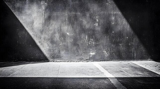 Fototapeta Dramatic Black and White Concrete Wall Background Texture