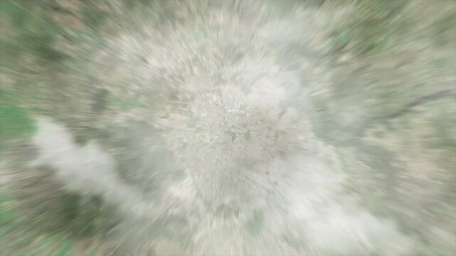 Earth zoom from Zapopan - Mexico. And zoom out through clouds and atmosphere into space. Satellite view.