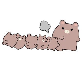 くま ドミノ倒し