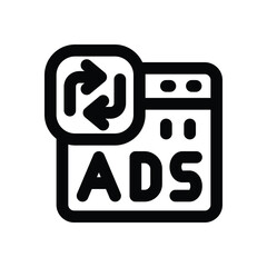 remarketing line icon. Clean and minimalist vector icon for websites, mobile apps, presentations, and logos. Fully scalable and customizable for any project.