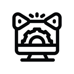 content managing line icon. Clean and minimalist vector icon for websites, mobile apps, presentations, and logos. Fully scalable and customizable for any project.