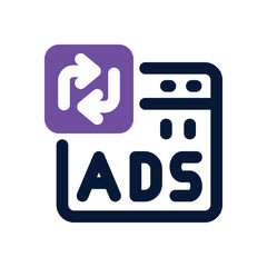 remarketing duotone icon. Sleek and modern vector icon for websites, mobile apps, marketing materials, and corporate design. Fully scalable and ready to use.