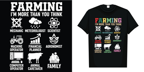 Farmer Gift Idea Farming Agriculture Patriotic Farmer T-Shirt