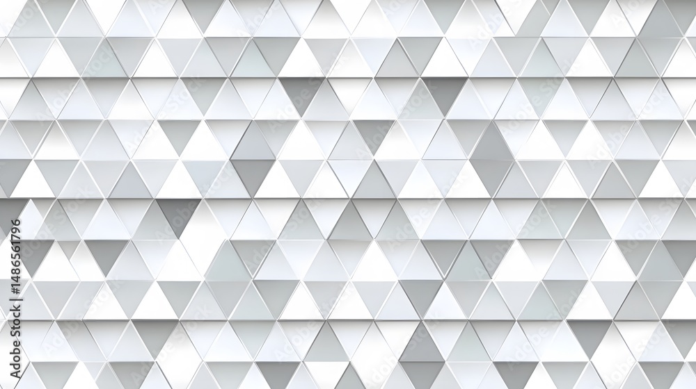 Wall mural abstract white grey triangle geometric pattern background texture