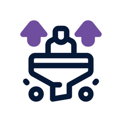 conversion rate duotone icon. Sleek and modern vector icon for websites, mobile apps, marketing materials, and corporate design. Fully scalable and ready to use.