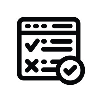 survey result line icon. Clean and minimalist vector icon for websites, mobile apps, presentations, and logos. Fully scalable and customizable for any project.