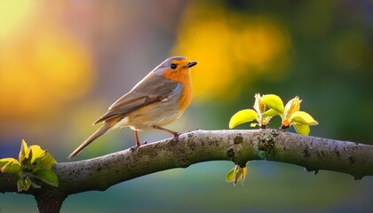 Obraz premium natural view of the bird on the branch of tree cutest bird on the branch