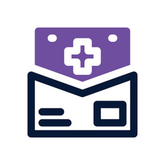 Obraz premium medical report duotone icon. Sleek and modern vector icon for websites, mobile apps, marketing materials, and corporate design. Fully scalable and ready to use.