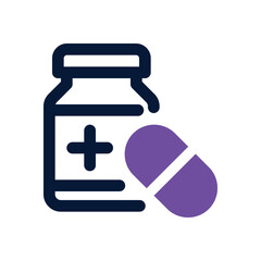 medication duotone icon. Sleek and modern vector icon for websites, mobile apps, marketing materials, and corporate design. Fully scalable and ready to use.