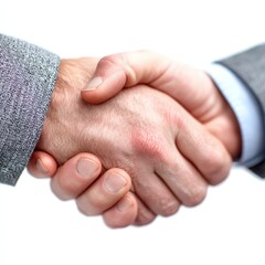 Fototapeta premium Close up image of a firm handshake between two businesspeople showing trust and agreement