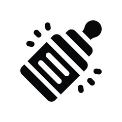 baby bottle glyph icon. Strong and solid vector icon for websites, mobile interfaces, presentations, and visual branding. High quality and easy to edit.