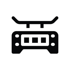 scale glyph icon. Strong and solid vector icon for websites, mobile interfaces, presentations, and visual branding. High quality and easy to edit.