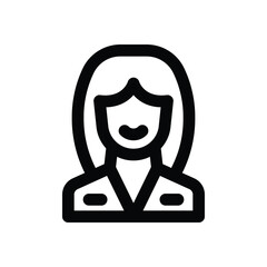 doctor line icon. Clean and minimalist vector icon for websites, mobile apps, presentations, and logos. Fully scalable and customizable for any project.