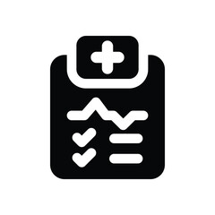 diagnosis glyph icon. Strong and solid vector icon for websites, mobile interfaces, presentations, and visual branding. High quality and easy to edit.