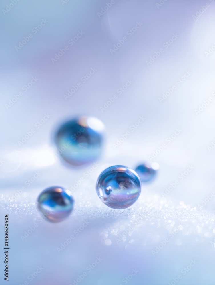 Wall mural colorful bubbles on soft surface with delicate lighting creates a dreamy and ethereal atmosphere in 