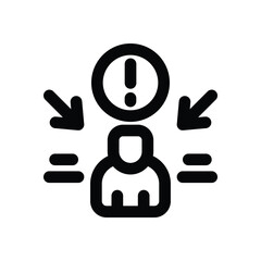 accusation line icon. Clean and minimalist vector icon for websites, mobile apps, presentations, and logos. Fully scalable and customizable for any project.
