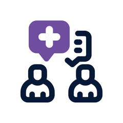 counseling duotone icon. Sleek and modern vector icon for websites, mobile apps, marketing materials, and corporate design. Fully scalable and ready to use.