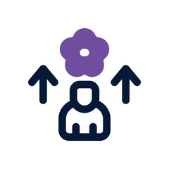 self improvement duotone icon. Sleek and modern vector icon for websites, mobile apps, marketing materials, and corporate design. Fully scalable and ready to use.