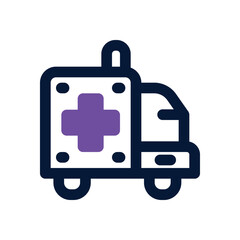 ambulance duotone icon. Sleek and modern vector icon for websites, mobile apps, marketing materials, and corporate design. Fully scalable and ready to use.