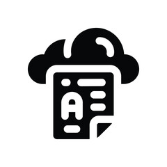 storage glyph icon. Strong and solid vector icon for websites, mobile interfaces, presentations, and visual branding. High quality and easy to edit.