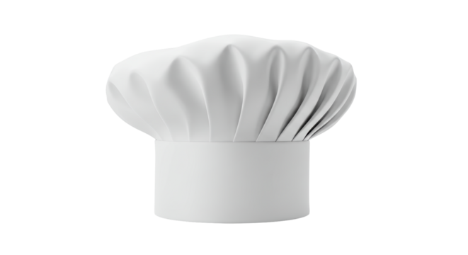 Isolated Chef's Hat Classic White