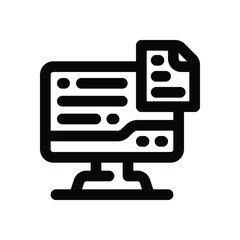 Fototapeta premium computer line icon. Clean and minimalist vector icon for websites, mobile apps, presentations, and logos. Fully scalable and customizable for any project.