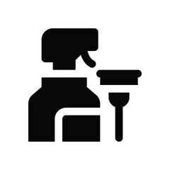 cleaning stuff glyph icon. Strong and solid vector icon for websites, mobile interfaces, presentations, and visual branding. High quality and easy to edit.
