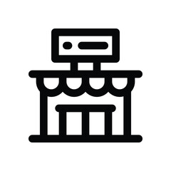 supermarket line icon. Clean and minimalist vector icon for websites, mobile apps, presentations, and logos. Fully scalable and customizable for any project.