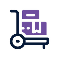 trolley duotone icon. Sleek and modern vector icon for websites, mobile apps, marketing materials, and corporate design. Fully scalable and ready to use.