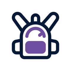 backpack duotone icon. Sleek and modern vector icon for websites, mobile apps, marketing materials, and corporate design. Fully scalable and ready to use.