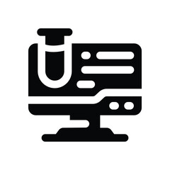 computer glyph icon. Strong and solid vector icon for websites, mobile interfaces, presentations, and visual branding. High quality and easy to edit.