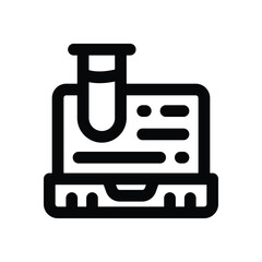 laptop line icon. Clean and minimalist vector icon for websites, mobile apps, presentations, and logos. Fully scalable and customizable for any project.