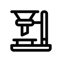 funnel line icon. Clean and minimalist vector icon for websites, mobile apps, presentations, and logos. Fully scalable and customizable for any project.