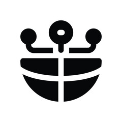 global connection glyph icon. Strong and solid vector icon for websites, mobile interfaces, presentations, and visual branding. High quality and easy to edit.