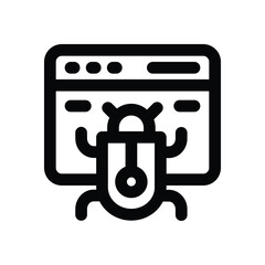 web crawler line icon. Clean and minimalist vector icon for websites, mobile apps, presentations, and logos. Fully scalable and customizable for any project.