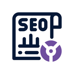 seo report duotone icon. Sleek and modern vector icon for websites, mobile apps, marketing materials, and corporate design. Fully scalable and ready to use.