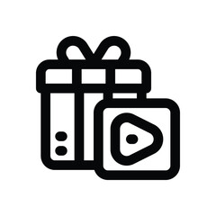 giveaway line icon. Clean and minimalist vector icon for websites, mobile apps, presentations, and logos. Fully scalable and customizable for any project.