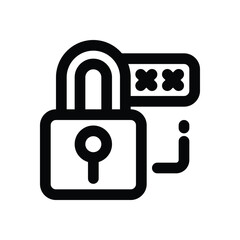 Fototapeta premium password line icon. Clean and minimalist vector icon for websites, mobile apps, presentations, and logos. Fully scalable and customizable for any project.