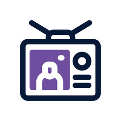 live broadcast duotone icon. Sleek and modern vector icon for websites, mobile apps, marketing materials, and corporate design. Fully scalable and ready to use.